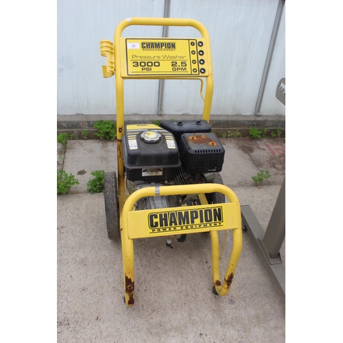 26 - A PETROL CHAMPION 3000 PSI 2.5 GPM PRESSURE WASHER NO VAT