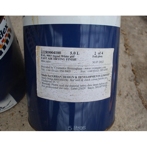 37 - 2  X  5 LTR SIGNAL WHITE PAINT  NO  VAT