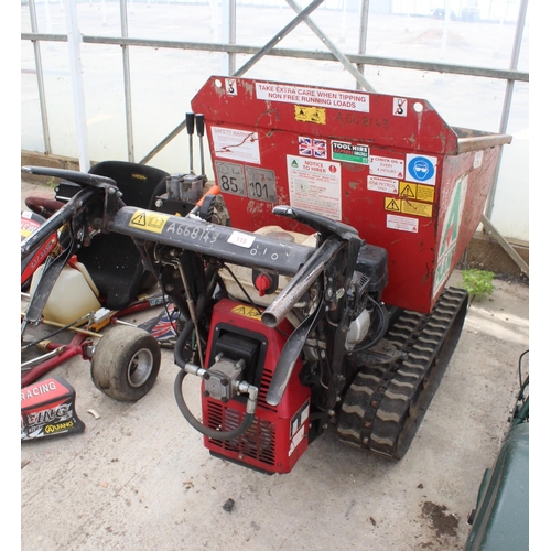 115 - HONDA/WINGET TD500 HL HI-TIP TRACKED ½ TON DUMPER.  JUST HAD NEW HYDROSTATIC DRIVE BOX, NEW ENGINE L... 