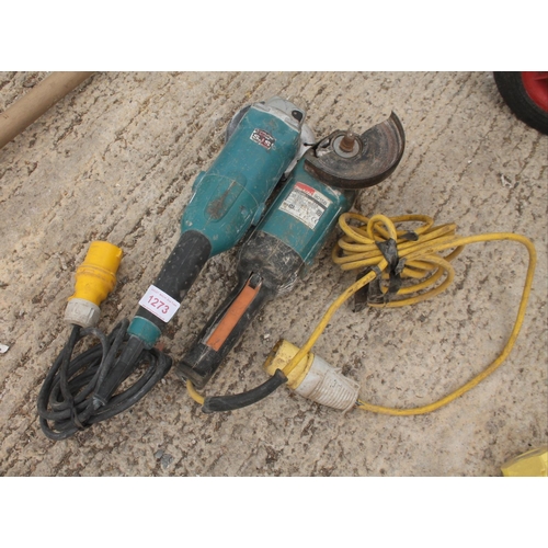 1273 - TWO MAKITA GRINDERS 110V   NO VAT