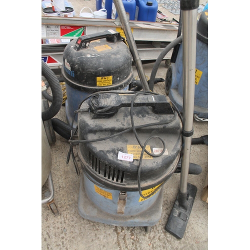 1277 - TWO NUMATIC INDUSTRIAL HOOVERS    NO VAT