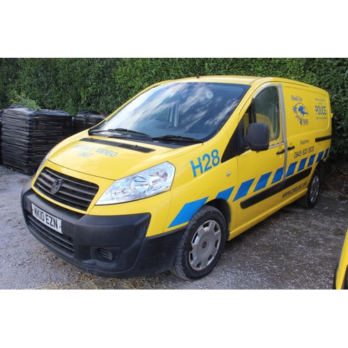 161 - FIAT SCUDO 1560CC VAN 2010 MK10 EZN MOT 08/09/22 1 OWNER SERVICE HISTORY APPROX 240000 MILES NO VAT ... 