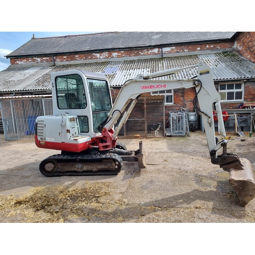 170 - TAKEUCHI TB125 MINI DIGGER 2006 SAME OWNER DRIVER SINCE 2008 WITH WEDGE LOCK QUICK HITCH 4 BUCKETS P... 