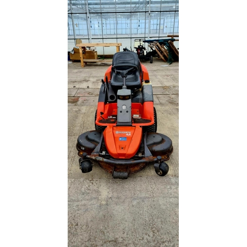 144A - HUSQVARNA RIDE ON MOWER GOOD RUNNER STARTS FIRST TIME  NO VAT