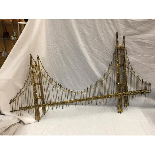 29 - A DECORATIVE METAL WALL SCULPTURE OF A BRIDGE FROM C .JERE COLLECTION BY ARTISAN HOUSE WITH COA