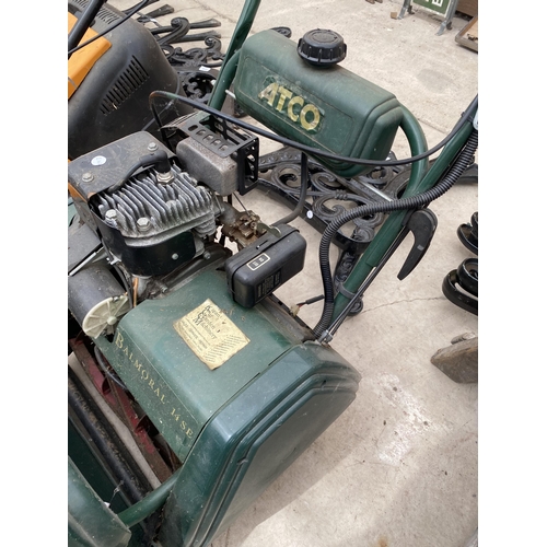 1499 - AN ATCO BALMORAL 14SE PETROL LAWNMOWER COMPLETE WITH GRASS BOX