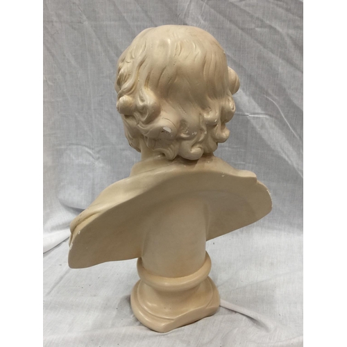 57 - A LARGE BUST OF SHAKESPEARE H: 53CM