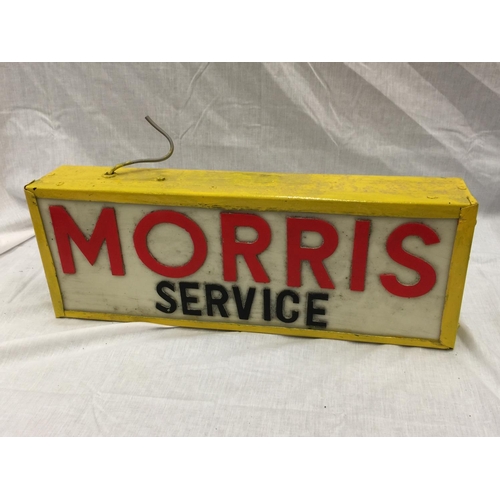 58 - A MORRIS SERVICE ILLUMINATED SIGN W: 58CM