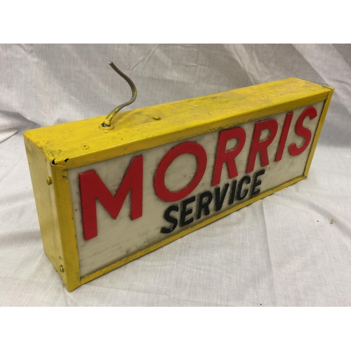 58 - A MORRIS SERVICE ILLUMINATED SIGN W: 58CM