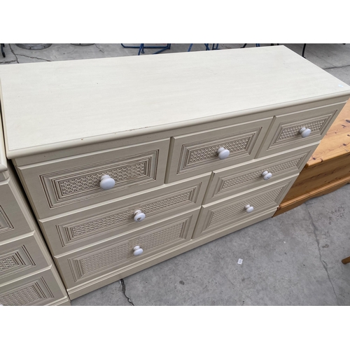 2642 - AN 'ALSTONS FURNITURE' WARDROBE AND TWO CHEST OF DRAWERS