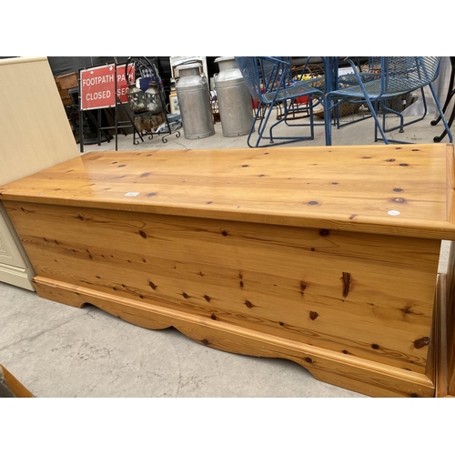 2643 - A MODERN PINE BLANKET CHEST, 52