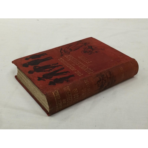 27 - TWO FIRST EDITION HARDBACKS BY MARK TWAIN, A YELLOW JACKET HUCKLEBERRY FINN PUBLISHED 1886 AND THE A... 