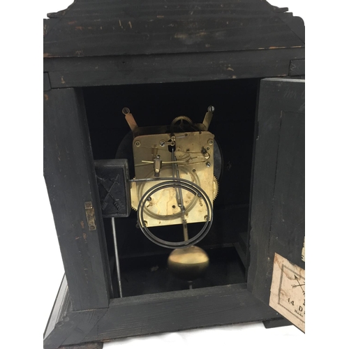 35A - AN ORNATE CHIMING MANTLE CLOCK WITH GERMAN MOVEMENT AND PENDULUM. KEY IS PRESENT AND WORKING AT TIME... 