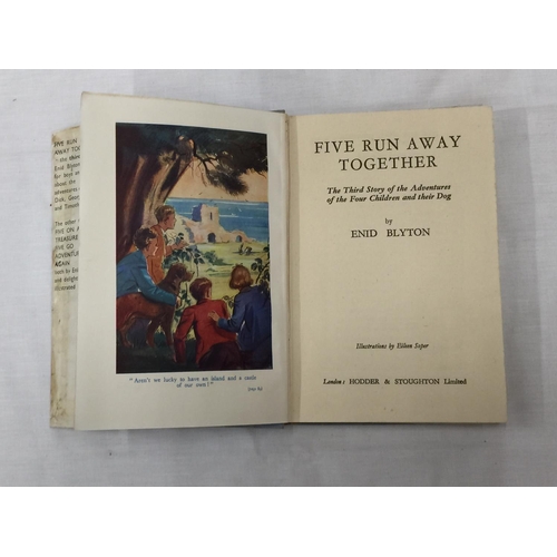 36 - TWO FIRST EDITION HARDBACKS BY ENID BLYTON, FIVE RUN AWAY TOGETHER PUBLISHED 1944 AND FIFTH FORMER O... 