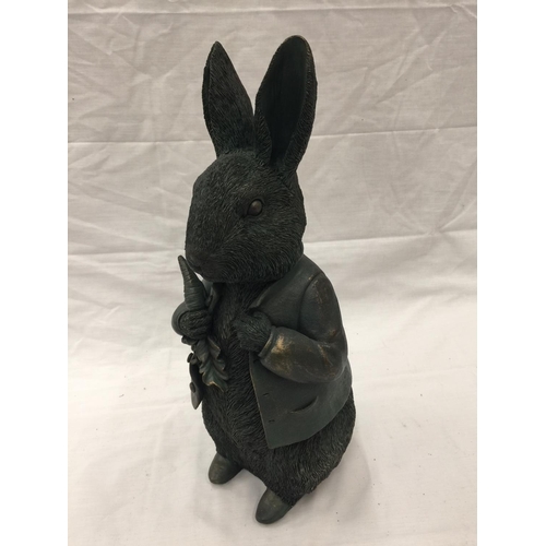 43 - A HEAVY PETER RABBIT GARDEN ORNAMENT H: 42CM