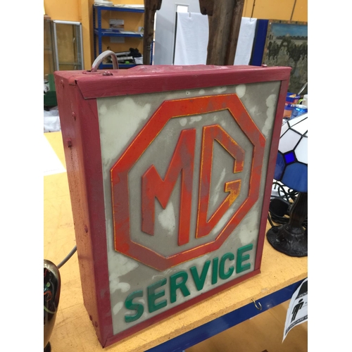 51 - AN MG SERVICE ILLUMINATED SIGN H: 40CM