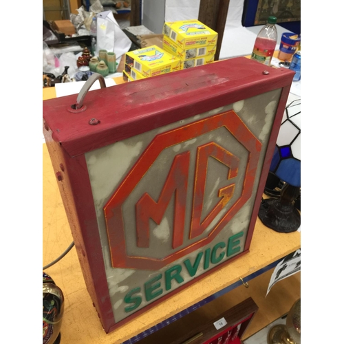 51 - AN MG SERVICE ILLUMINATED SIGN H: 40CM