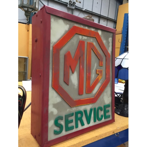 51 - AN MG SERVICE ILLUMINATED SIGN H: 40CM