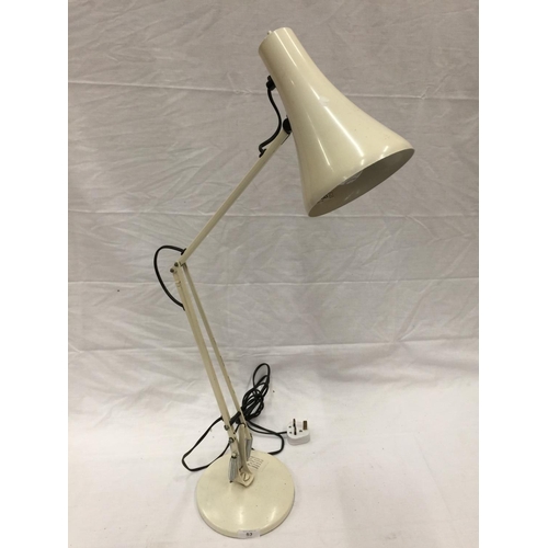 53 - A LARGE VINTAGE ANGLE POISE LAMP H: 66CM