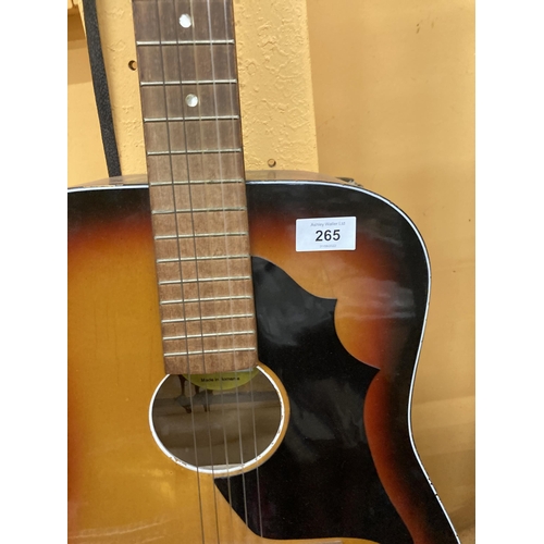 265 - A LAREDO ACOUSTIC GUITAR MODEL NO 3169