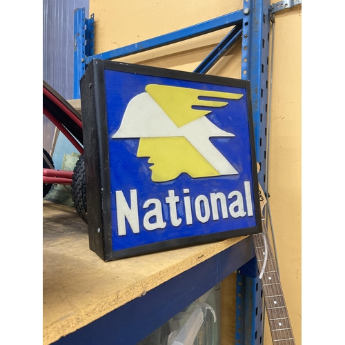 273 - A NATIONAL BENZOLE ILLUMINATED SIGN W: 38CM