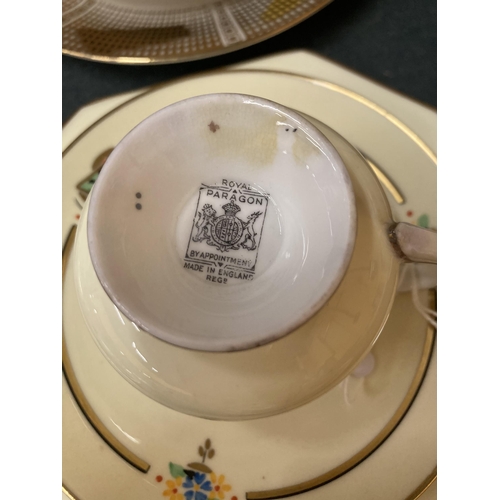 291 - A QUANTITY OF VINTAGE CHINA TRIOS AND CUPS AND SAUCERS TO INCLUDE ROYAL ALBERT, PARAGON, ETC PLUS A ... 