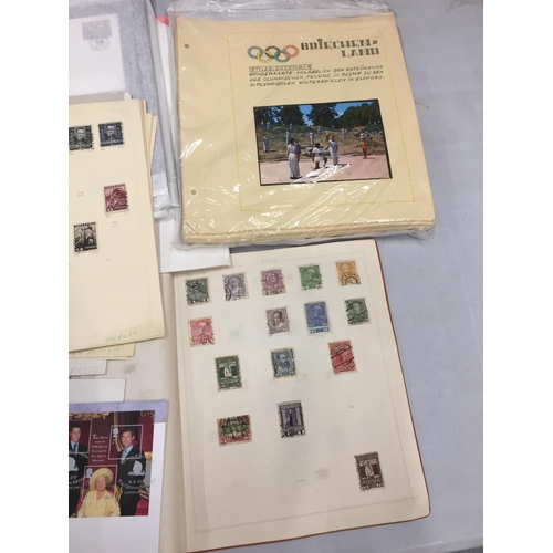 251 - A LARGE COLLECTION OF VARIOUS STAMP ALBUMS, FOLDERS AND SHEETS