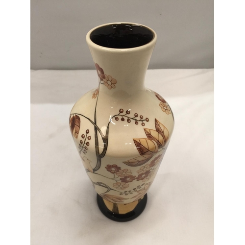 129 - A COBRIDGE TRIAL VASE WITH IMAGES OF BIRDS AND TREES SIGNED TO THE BASE HEIGHT 26CM