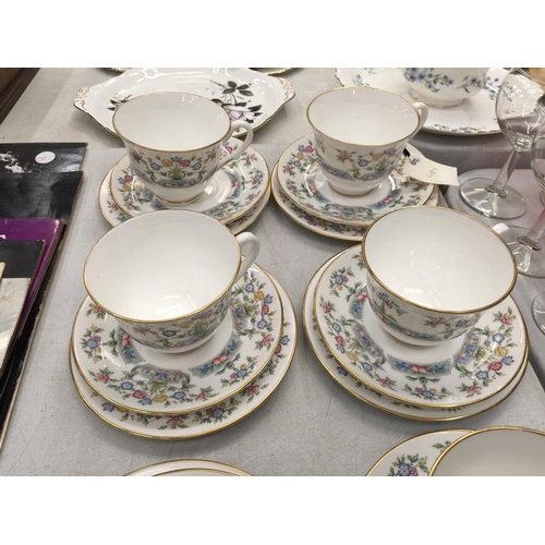 145 - SIX ROYAL WORCESTER CHINA CUP, SAUCER AND PLATE TRIOS