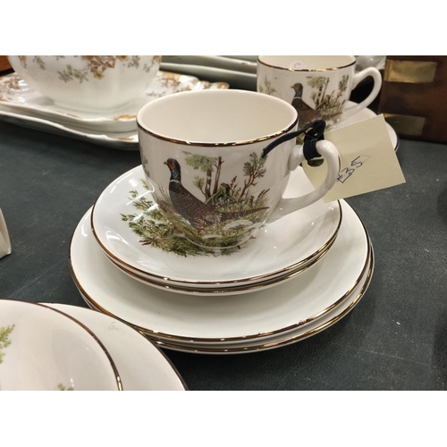 158 - EIGHT VINTAGE ROYAL WORCESTER 'BERNINA' CHINA CUPS AND SAUCERS