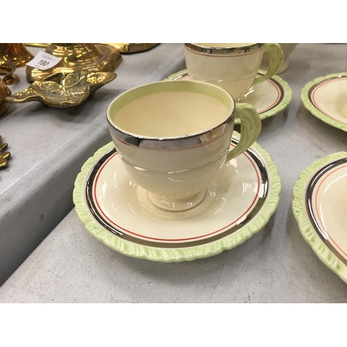 179 - A NEWHALL, HANLEY, DIANA SHAPE 'CARLISLE' TEASET TO INCLUDE TEAPOT AND STAND, HOT WATER POT, CREAM J... 