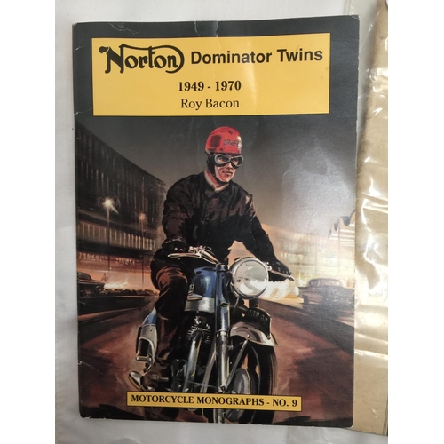 186 - A SELECTION OF VINTAGE NORTON MOTORCYCLE PUBLICATIONS