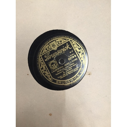 188 - A COLLECTION OF 78RPM VINYL RECORDS TO INCLUDE MAINLY AL JOLSON,