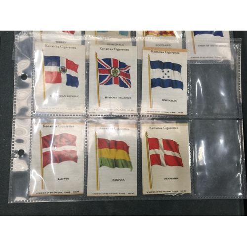 128 - A QUANTITY OF KENSITAS CIGARETTE SILK FLAGS - 30 IN TOTAL