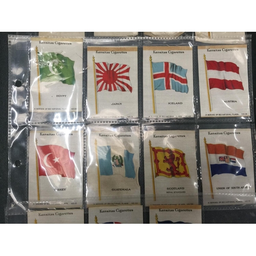 128 - A QUANTITY OF KENSITAS CIGARETTE SILK FLAGS - 30 IN TOTAL