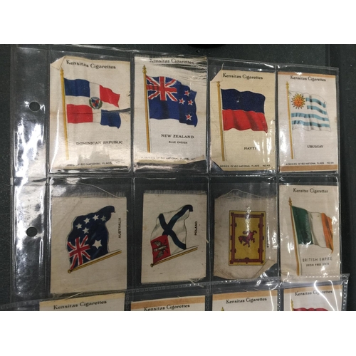 128 - A QUANTITY OF KENSITAS CIGARETTE SILK FLAGS - 30 IN TOTAL