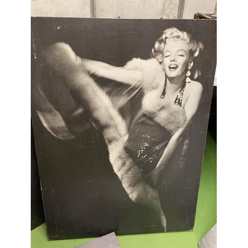 397A - THREE LARGE CANVAS PRINTS OF MARILYN MONROE