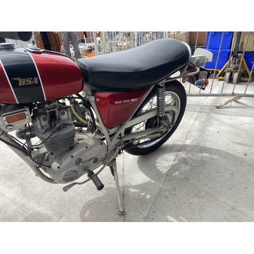 1303 - A 1972  BSA 250 GOLDSTAR GREY FRAME
DATE OF FIRST REGISTRATION 10/07/1972
TAXATION CLASS HISTORIC VE... 