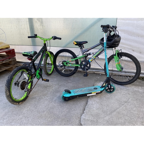 1368 - A CHILDS MOUNTAIN BIKE WITH FRONT AND REAR SUSPENSION AND 6 SPEED GEAR SYSTEM