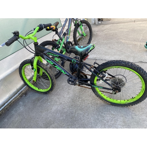 1368 - A CHILDS MOUNTAIN BIKE WITH FRONT AND REAR SUSPENSION AND 6 SPEED GEAR SYSTEM