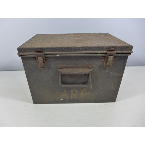 408 - A WORLD WAR II ARP TIN BOX