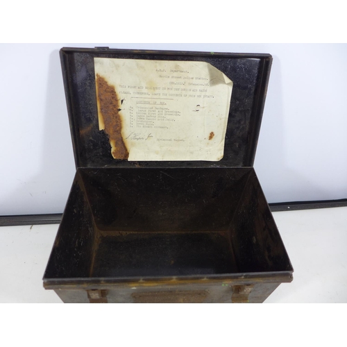 408 - A WORLD WAR II ARP TIN BOX