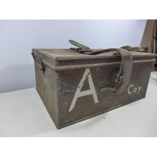 409 - A MILITARY BOX MARKED A COY