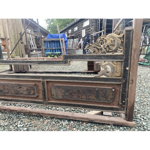 3559 - 19C CHINESE BED PARTS / PANNELS ETC