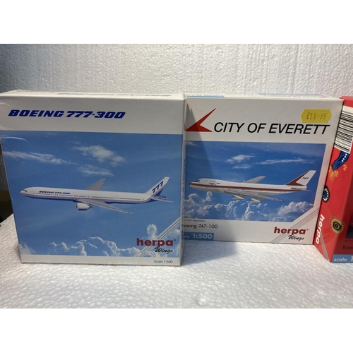 2806 - FOUR HERPA WINGS COLLECTION PLANES TO INCLUDE - AIR NEW ZEALAND BOEING 747-400 NO. 500678, QANTAS BO... 
