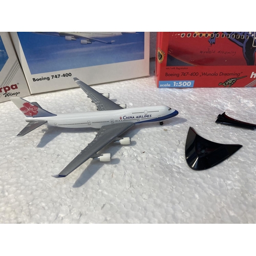2809 - FOUR HERPA WINGS COLLECTION PLANES TO INCLUDE - ANSETT AUSTRALIA BOEING 747-300 N0. 503921, EGYPT AI... 