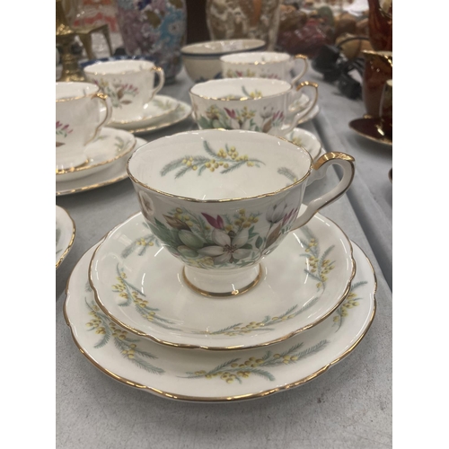 79 - SIX ROYAL STAFFORD TRIOS IN THE 'TROUSSEAU' PATTERN