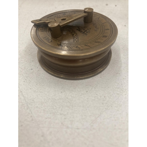 141 - A BRASS TIME READER COMPASS BY STANLEY OF LONDON