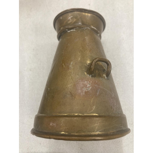 149 - A VINTAGE COPPER MONEY BOX IN THE SHAPE OF A MILK CHURN HEIGHT 9CM