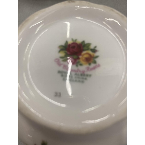 150 - A PART ROYAL ALBERT 'OLD COUNTRY ROSES' TEASET TO INCLUDE CUPS, SAUCERS, SUGAR BOWL AND CREAM JUG